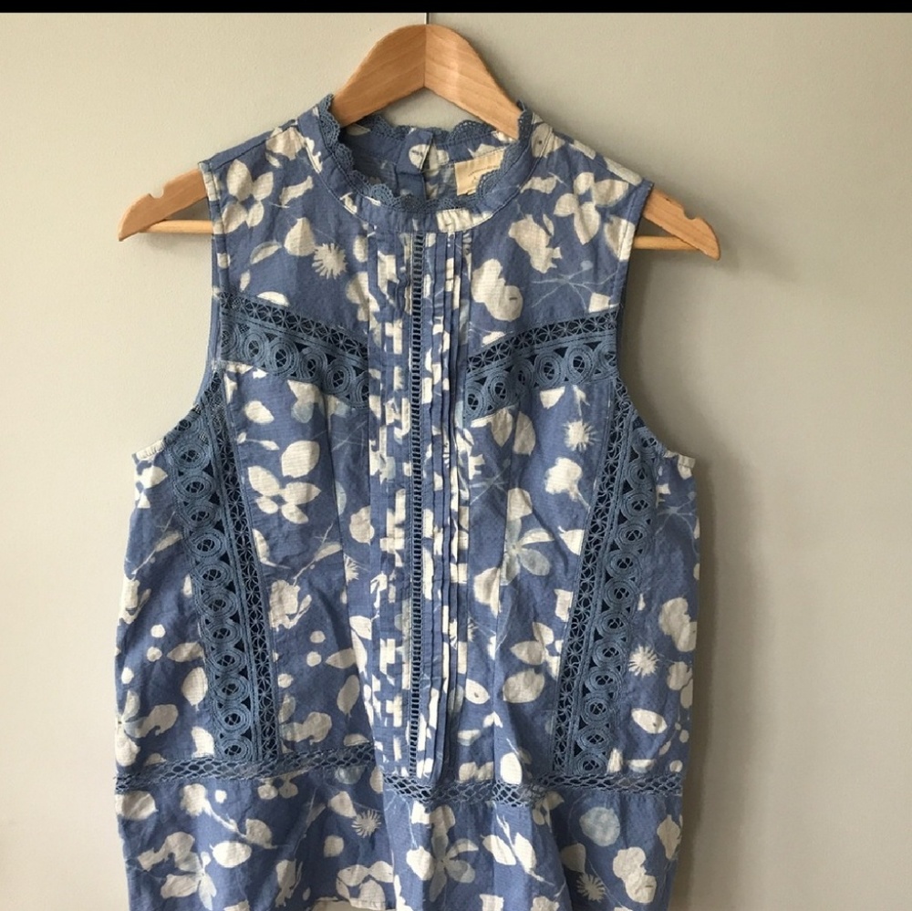 Anthropologie Vanessa Virginia Laced Swing Tank